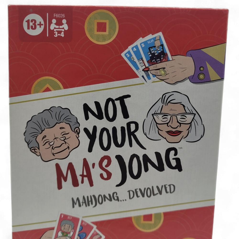 Hasbro Not Your Ma's Jong – Fast Card Game for 3–4 Players, Fun Twist on Mahjong - Picture 7 of 11